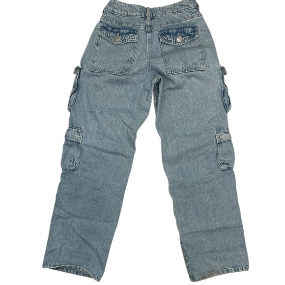 Garage Denim Women's Wide Leg Slouchy Baggy Cargo Jeans | Sz 25 Y2K Streetwear - Picture 3 of 15